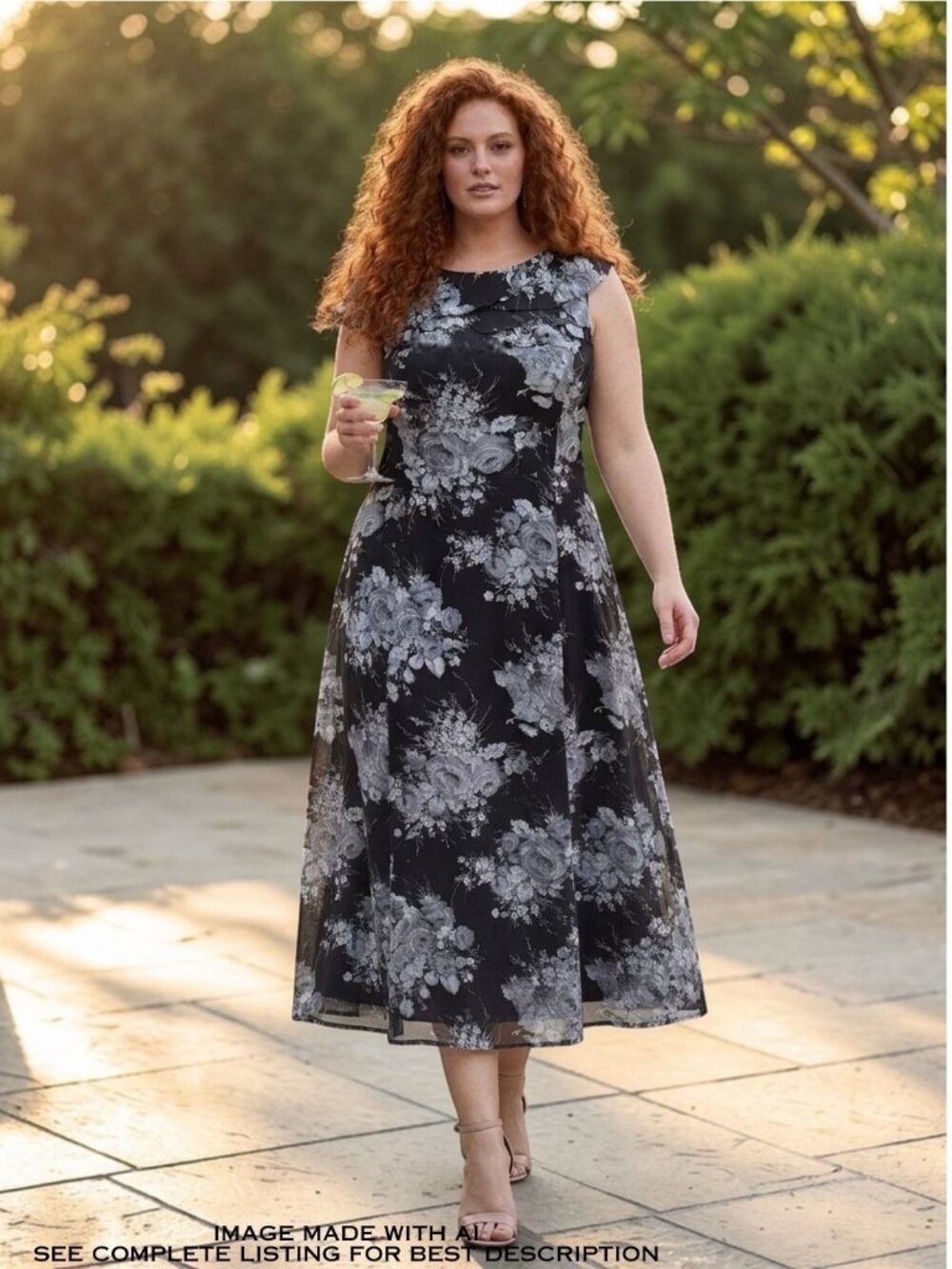 Vintage Talbots Silk Midi Dress 16 Sleeveless Romantic Whimsigoth 100% Sik